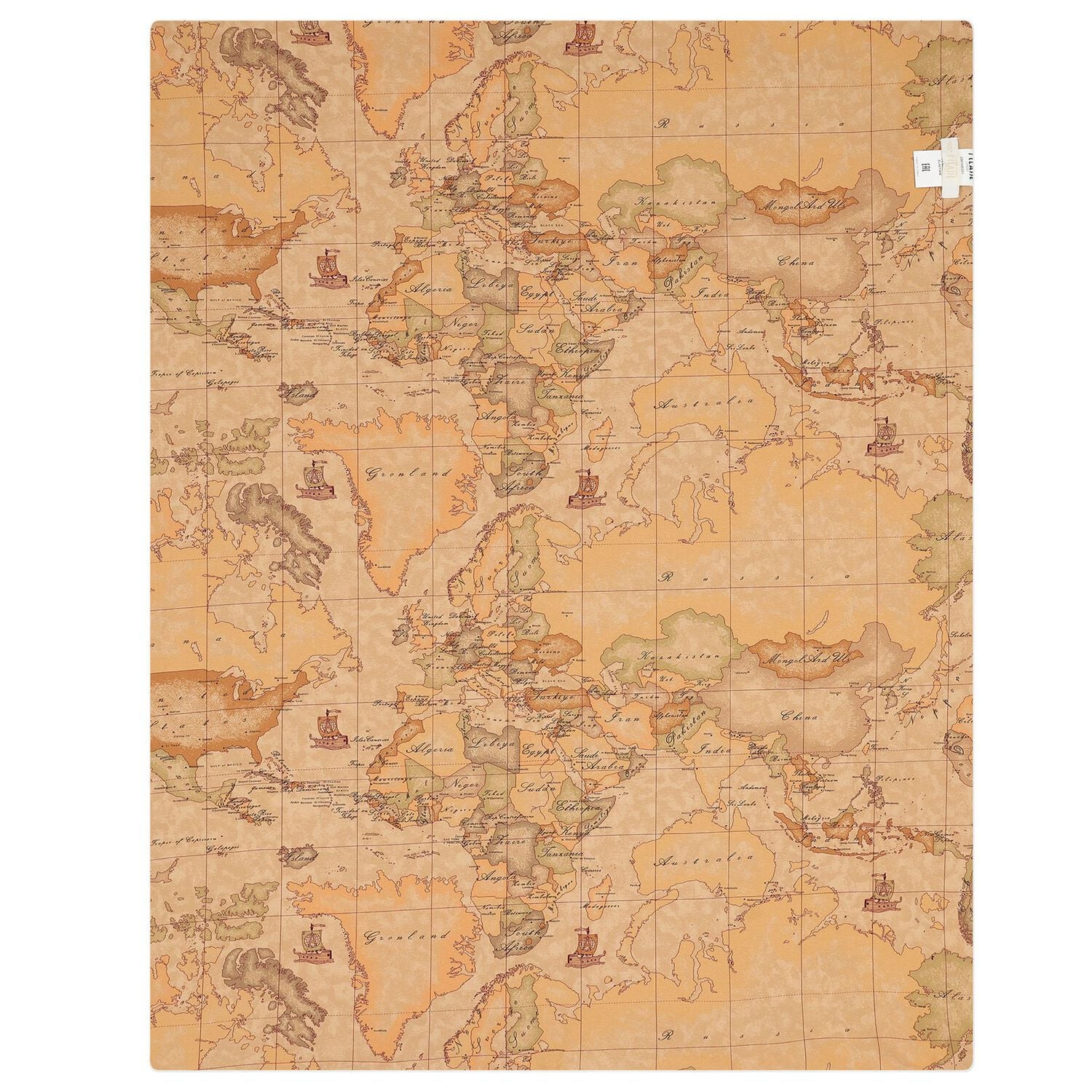 Ivory & Beige Geo Map Baby Blanket, 1, hi-res