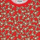 Girls Red Teddy Bear Logo T-Shirt, 3, hi-res
