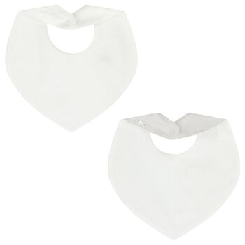 White & Grey Baby Bibs ( 2-Pack )