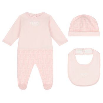 Girls Pink Logo Baby Gift Set