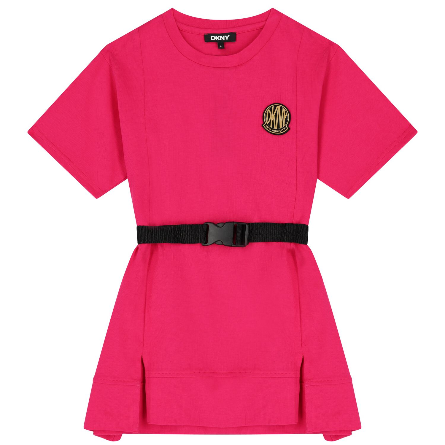 Girls Pink Logo Dress, 1, hi-res