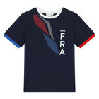 Boys Navy Logo T-Shirt, 3, hi-res