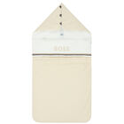 مدس بالشعار باللون البيج والابيض, 1, hi-res