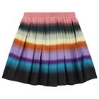 Girls Multi-Coloured Pleated Skirt, 1, hi-res