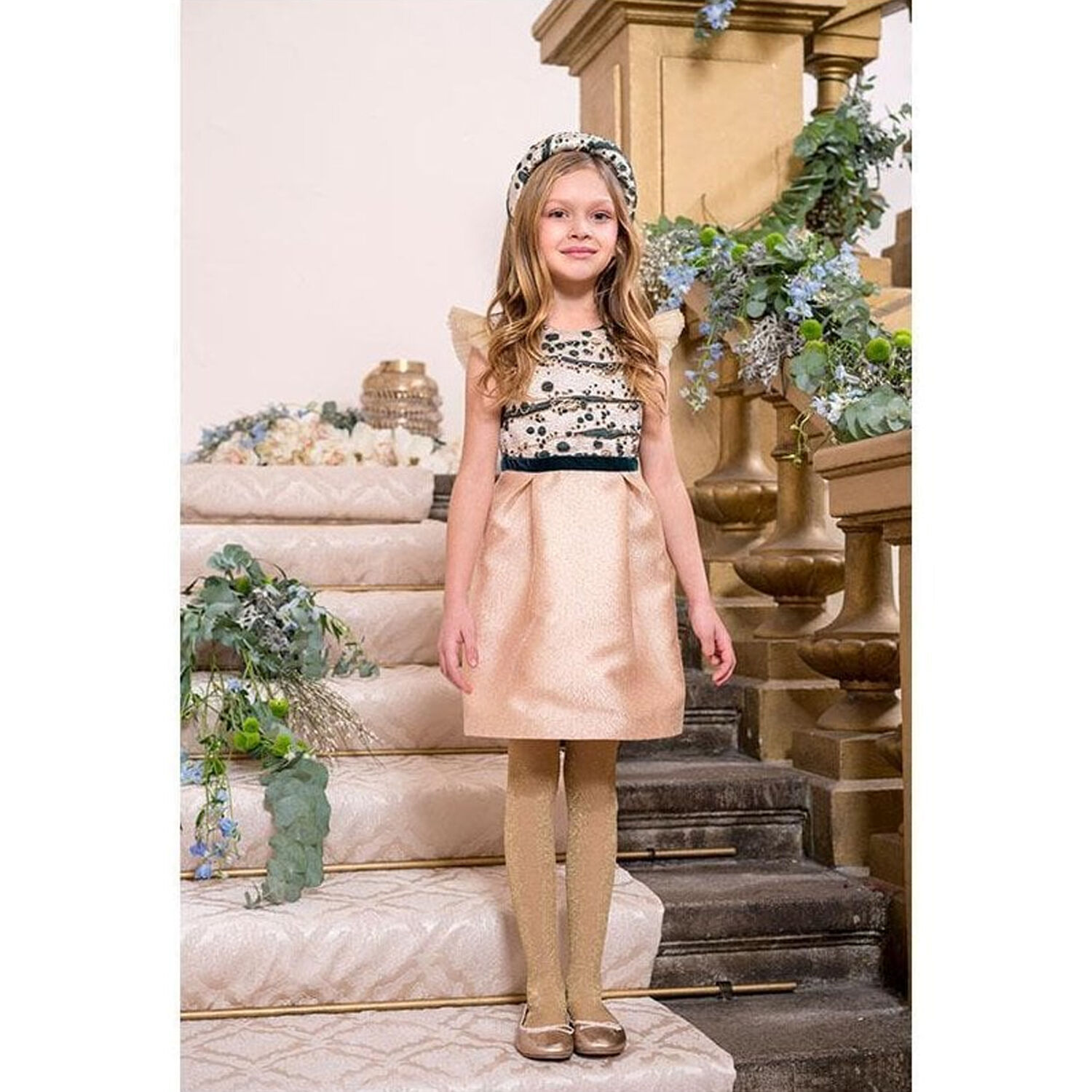 Girls Golds Special Occasion Dress, 1, hi-res image number null