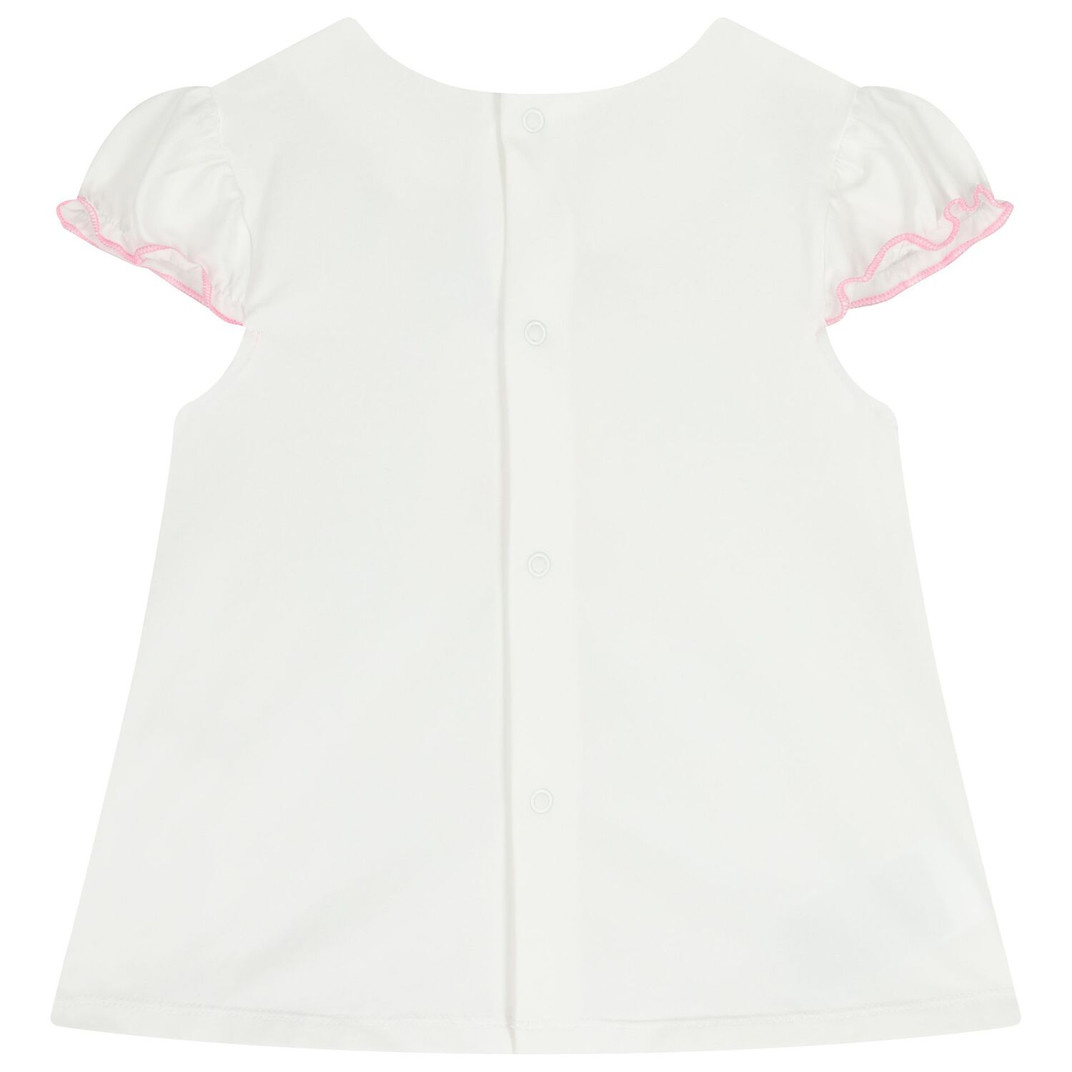 طقم شورت باللون الأبيض و الوردي للبنات (عبوة من قطعتين), 3, hi-res