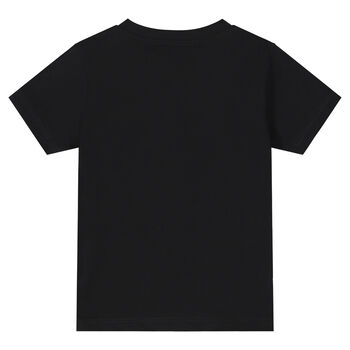 Younger Boys Black Logo T-Shirt