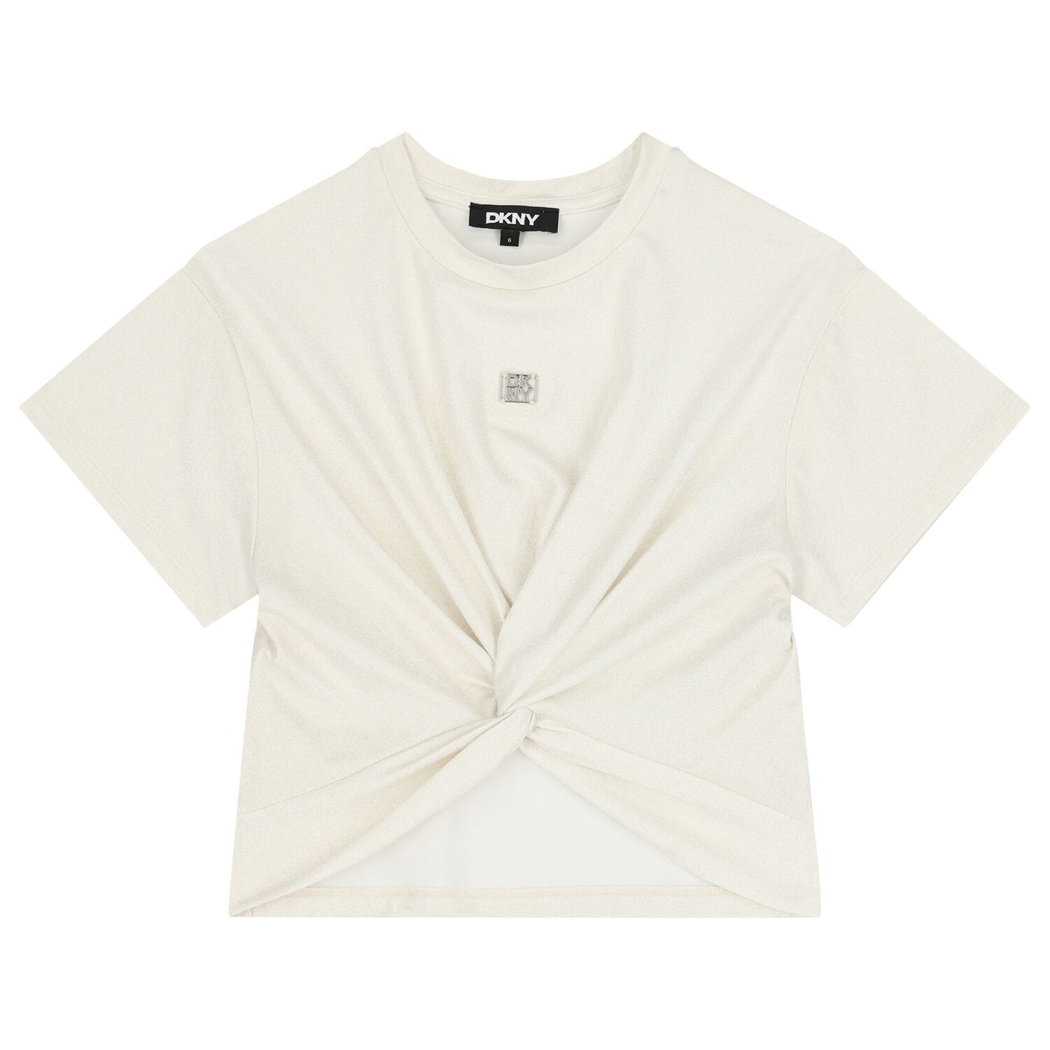 Girls Ivory & Shimmery Gold Top, 1, hi-res