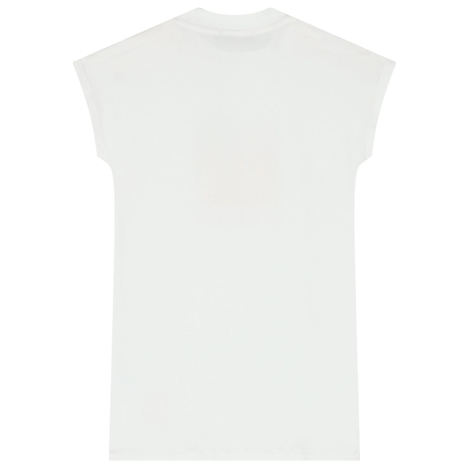 Girls White Logo Dress, 1, hi-res