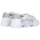 Girls White & Blue Disney Logo Trainers, 1, hi-res
