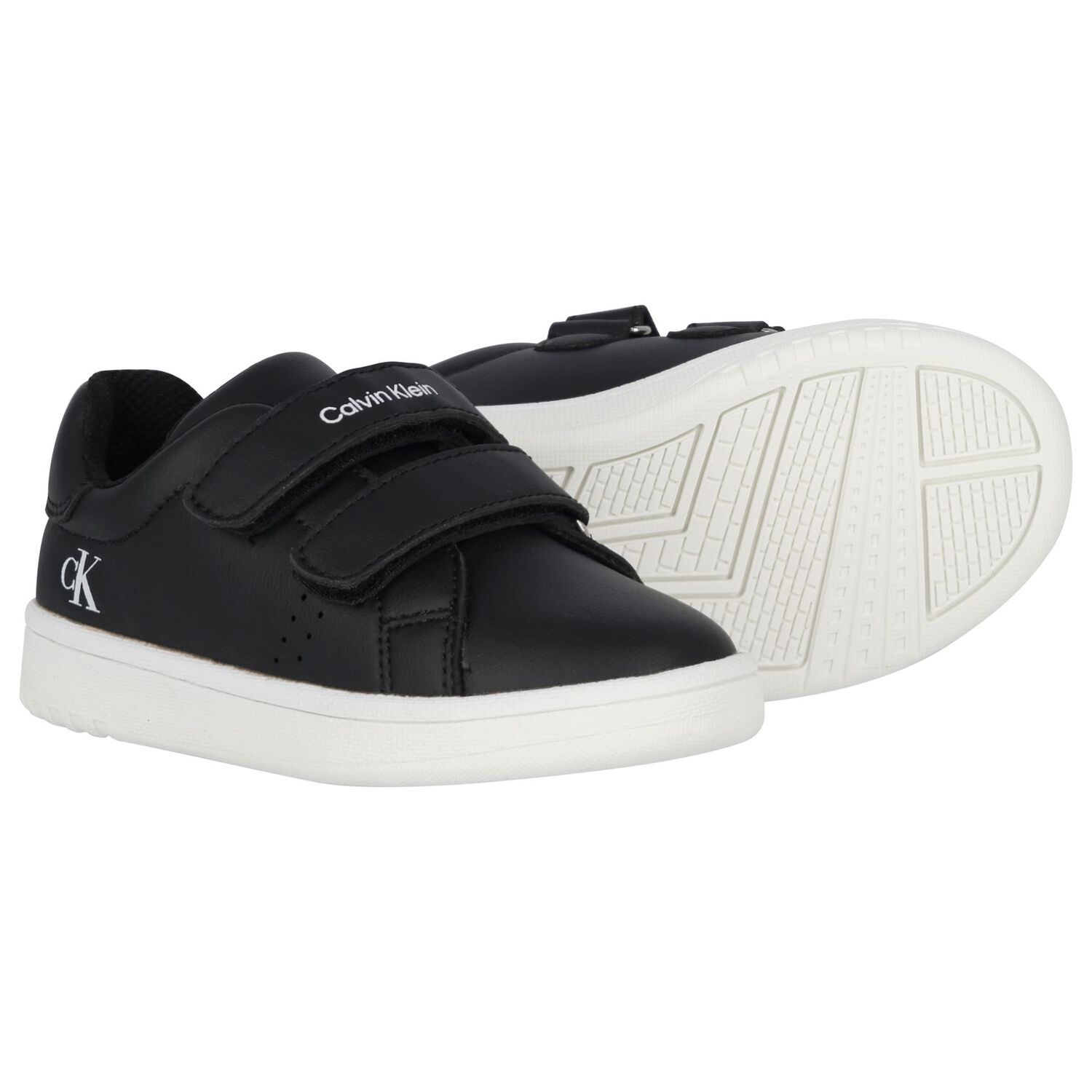 Black Logo Trainers, 1, hi-res