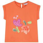 Younger Girls Orange & Ivory Leggings set, 1, hi-res