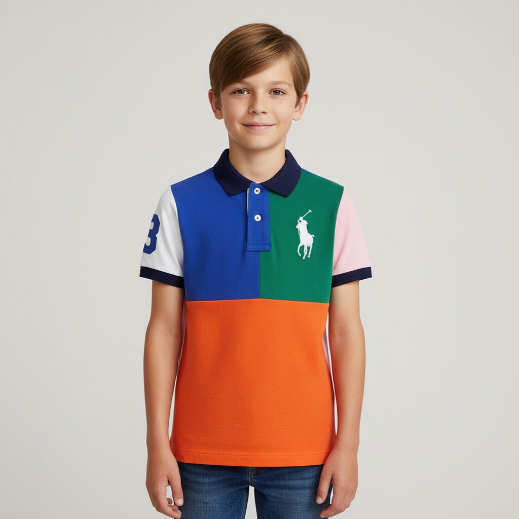 Ralph Lauren Boys Multi-Colored Logo Polo Shirt | Junior Couture USA
