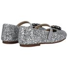 Girls Silver Embellished Ballerina Shoes, 1, hi-res