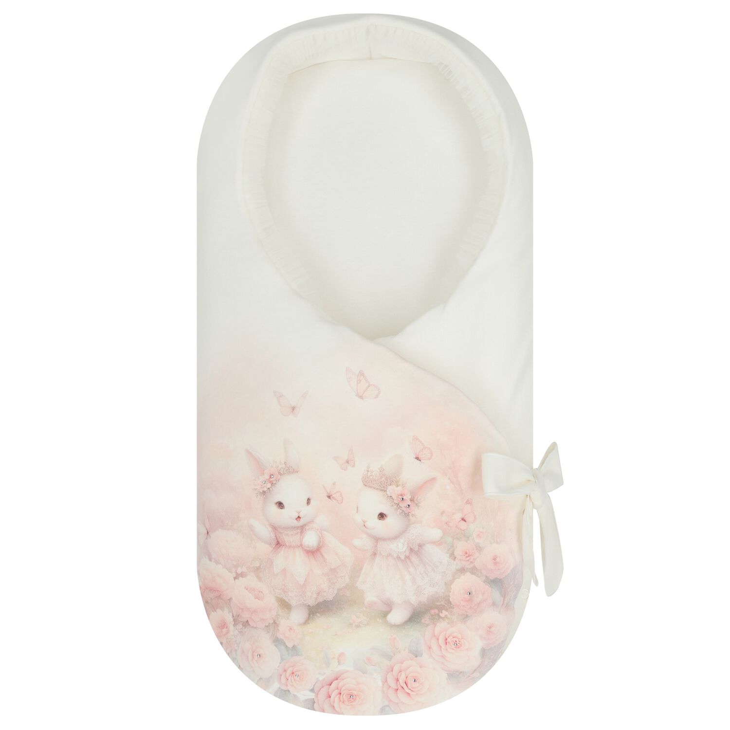 مدس بطعبة أرانب للبنات باللون العاجي , 1, hi-res