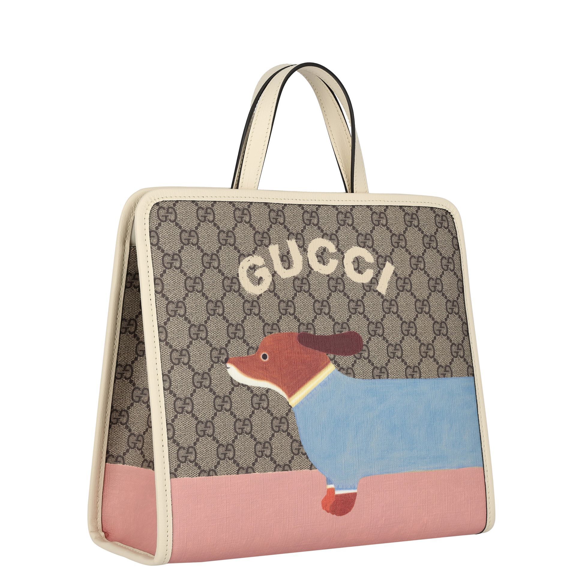 GUCCI ポケットスクエア アンジェラ・グエンデザイン GG アニマルプリント Gucci Girls Beige GG Supreme Tote Bag | Junior Couture
