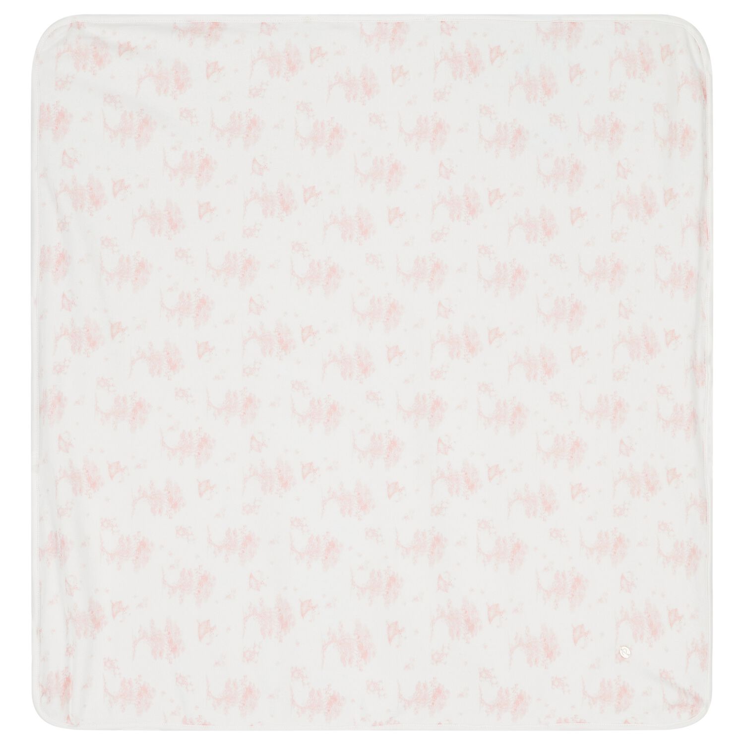 Baby Girls Ivory & Pink Teddy Bear Blanket, 2, hi-res