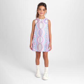 Girls Pink & Blue Iride Dress
