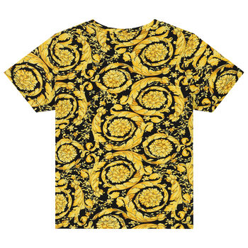 Boys Black & Gold Barocco T-Shirt