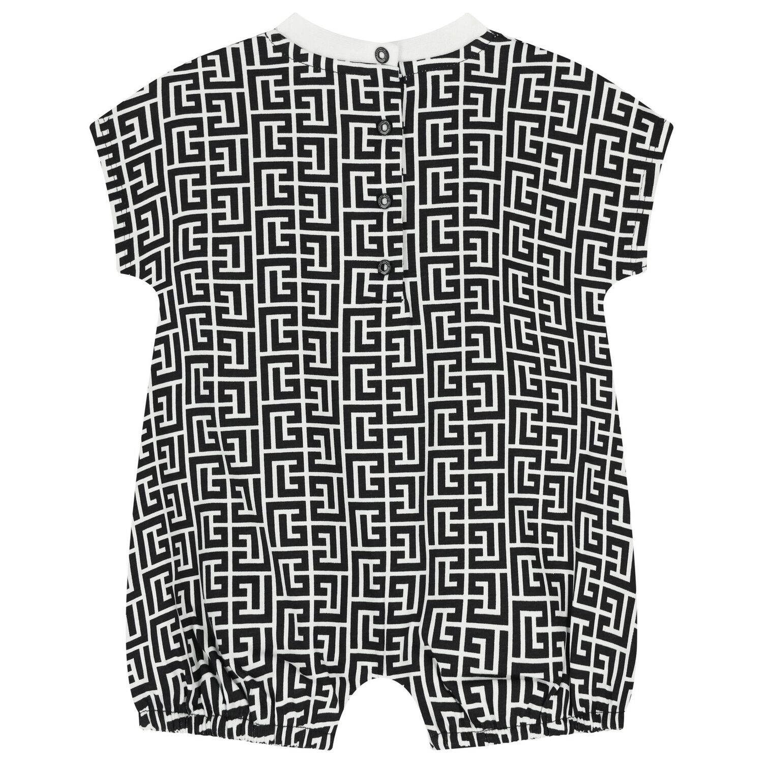 Black & White Logo Romper, 1, hi-res