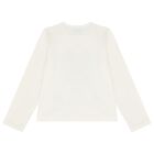 Girls Ivory Printed Long Sleeve Top, 2, hi-res