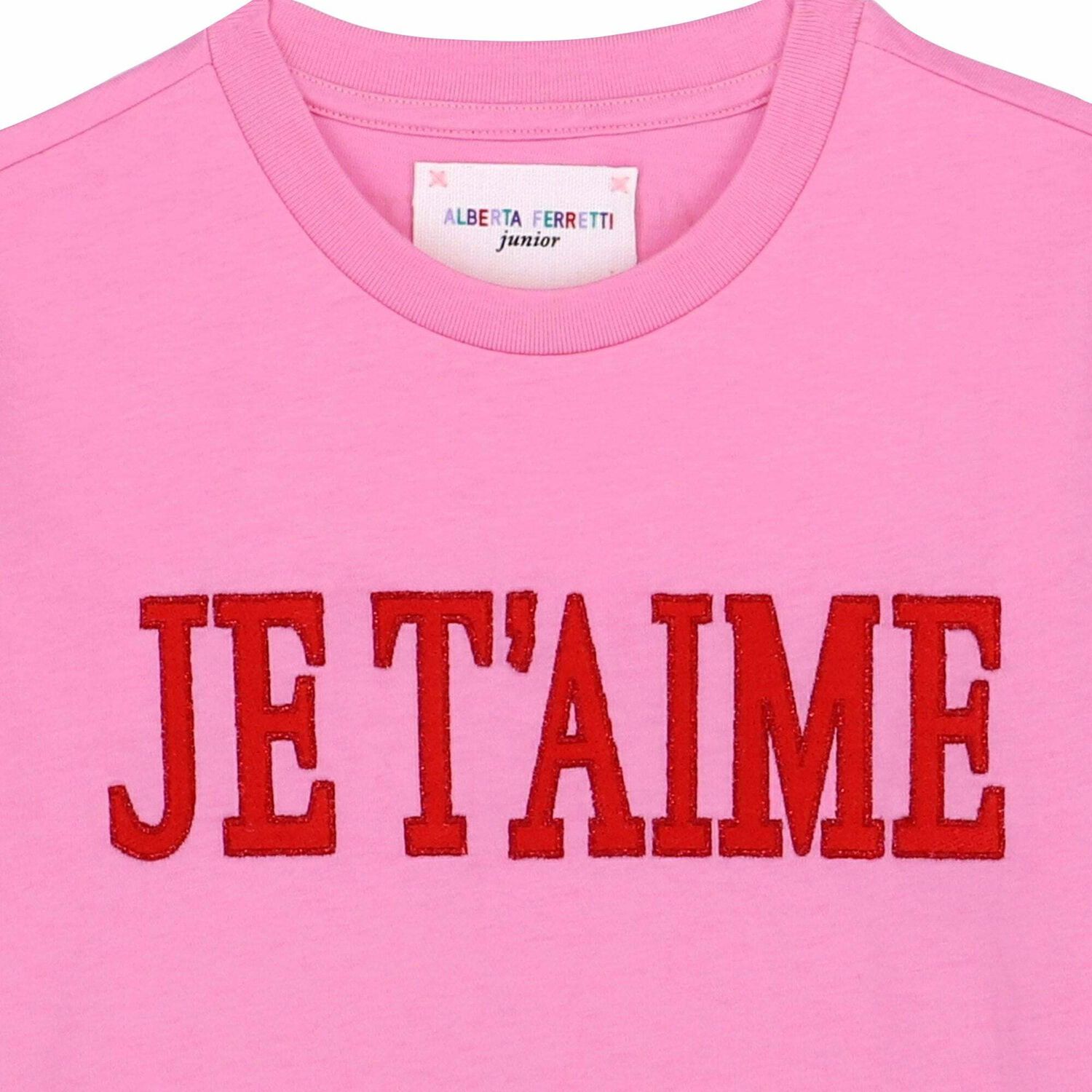 Girls Pink Embroidered Jersey T-Shirt, 1, hi-res image number null