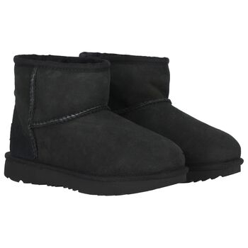 Black Classic Mini II Suede Boots