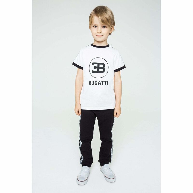 Bugatti Junior Boys White Logo T-Shirt | Junior Couture
