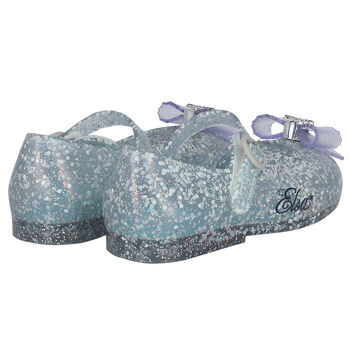 Younger Girls Blue Elsa Jelly Shoes