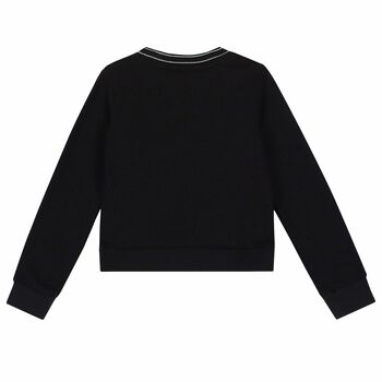 Girls Black Jersey Sweatshirt