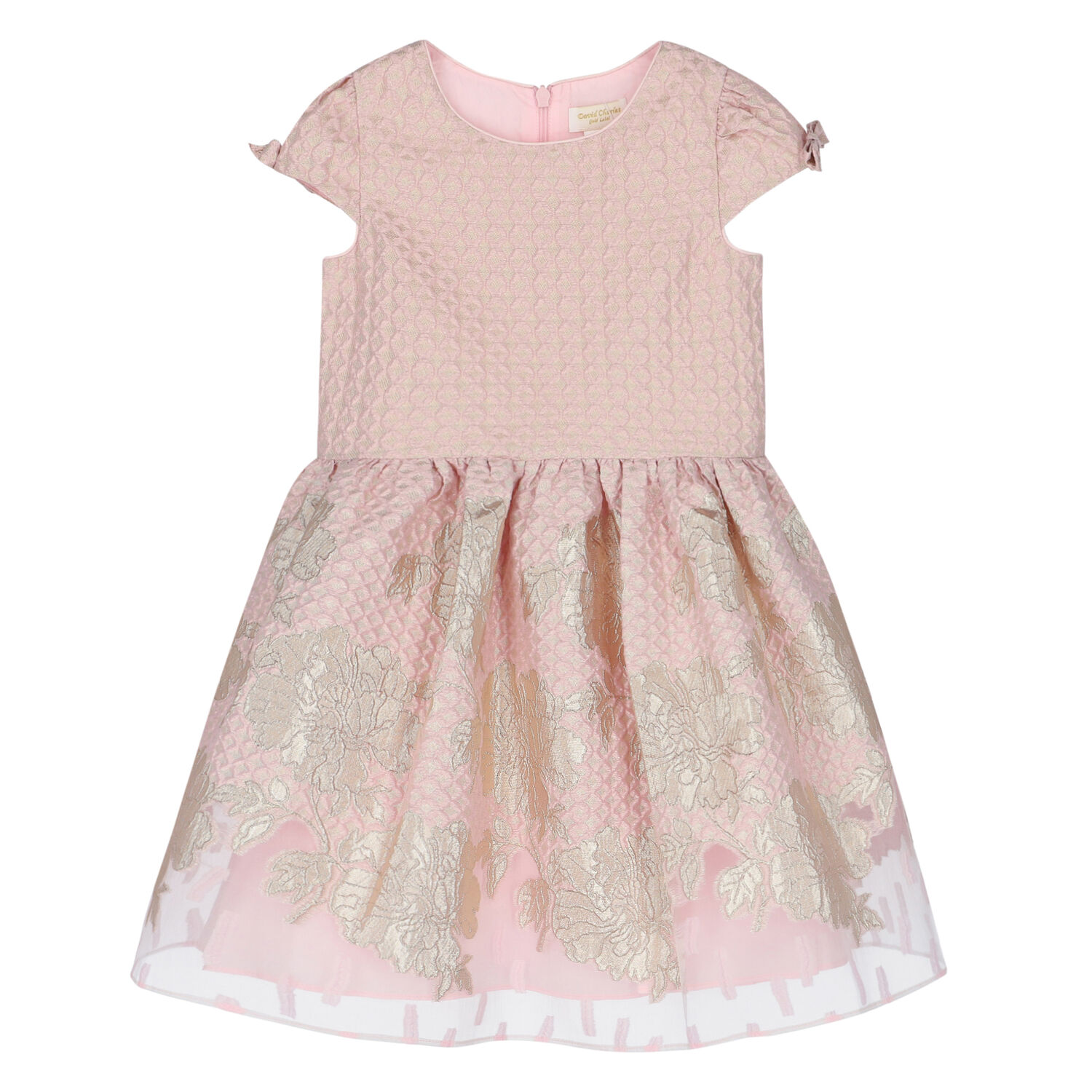 Girls Pink & Gold Special Occasion Dress, 1, hi-res image number null