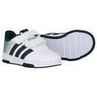 Boys White & Green Logo Trainers, 1, hi-res
