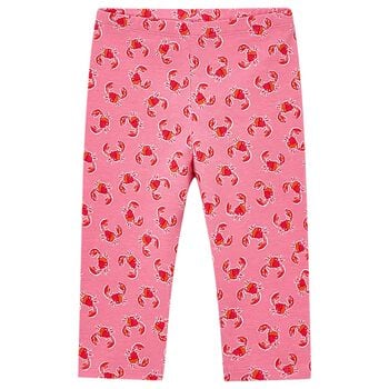 Girls Pink Crab Leggings