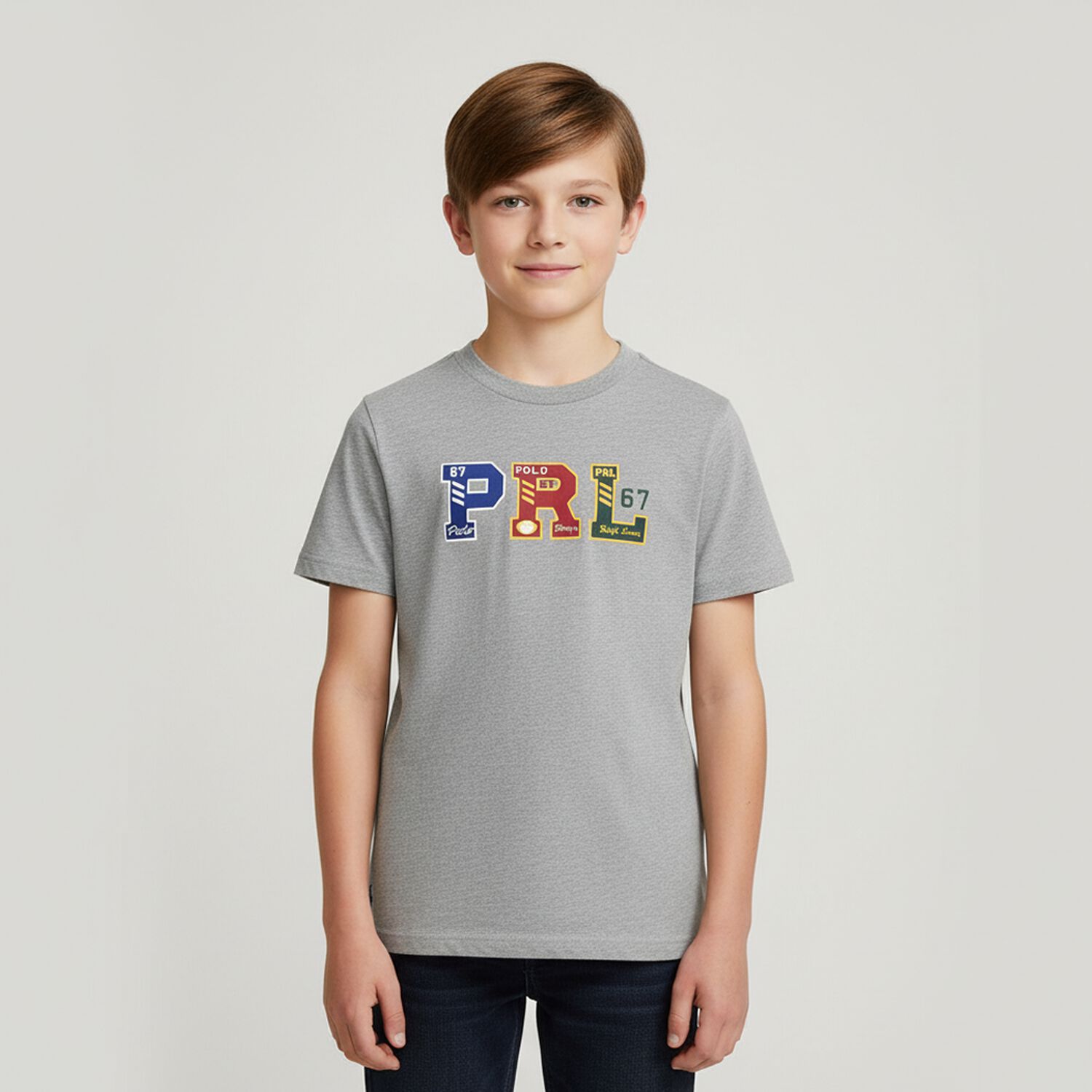 Boys Grey Logo T-Shirt, 1, hi-res
