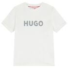 قميص أبيض للأولاد بشعار, 2, hi-res