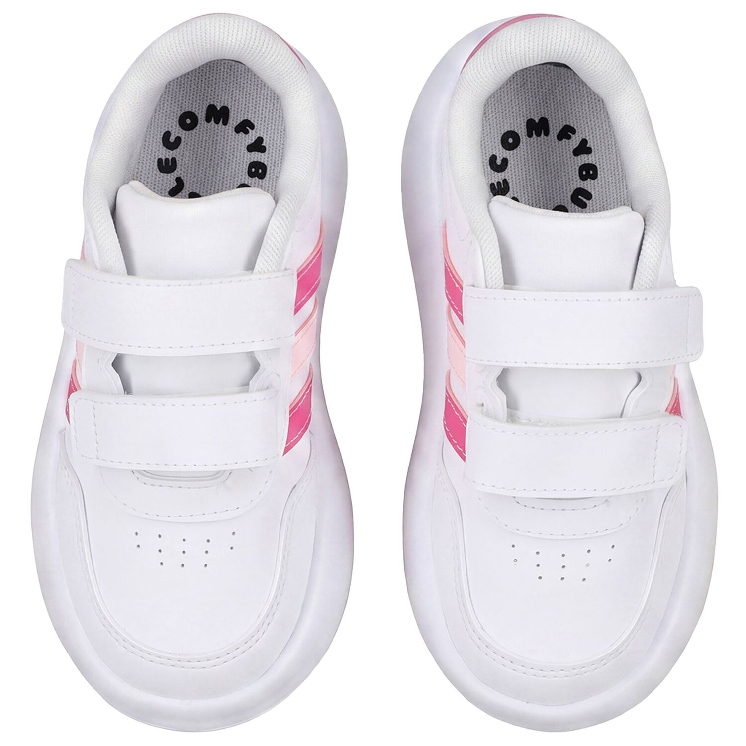 Girls White & Pink Breaknet 3.0 Trainers, 2, hi-res