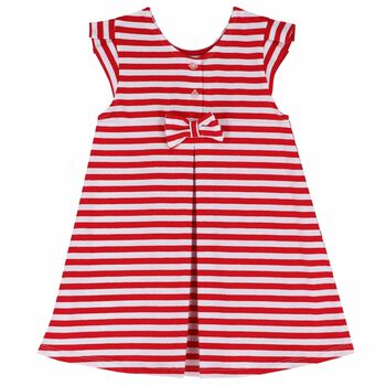 Girls White & Red Dress