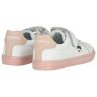 Girls White & Pink Choupette Trainers, 1, hi-res