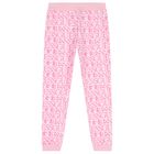 Girls Pink Logo Joggers, 1, hi-res