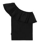 Girls Black Ruffle Rebecca Top, 4, hi-res