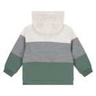 Younger Boys Ivory, Grey & Green 3-Piece Tracksuit, 2, hi-res