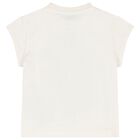 Girls Ivory Floral Logo T-Shirt, 2, hi-res