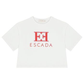 Girls White Logo T-Shirt