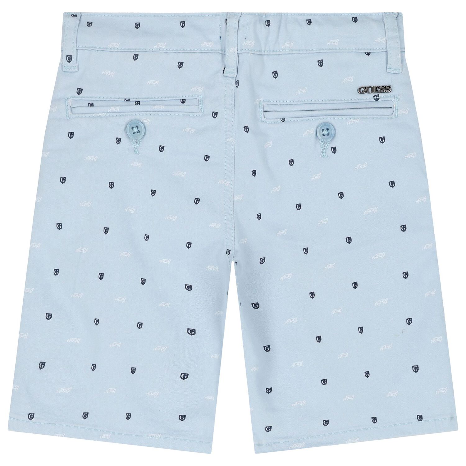 Boys Blue Logo Shorts, 1, hi-res