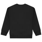 Boys Black Logo Sweatshirt, 1, hi-res