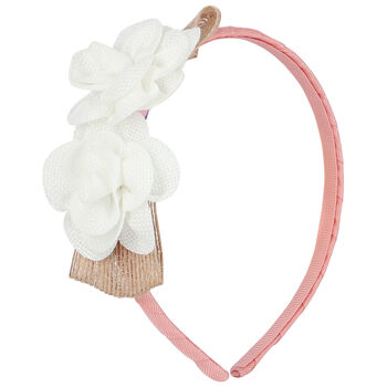 Girls Pink Floral Hairband