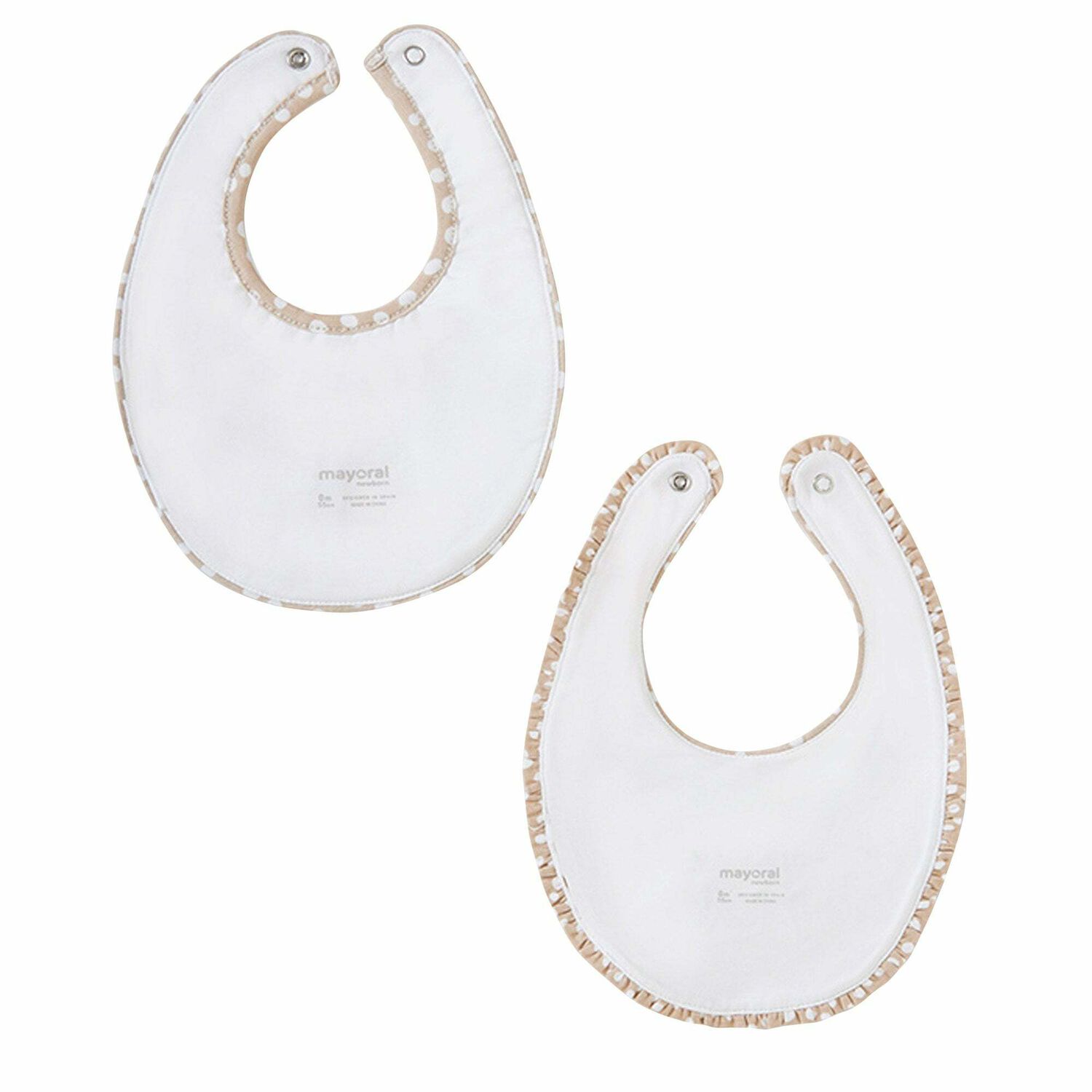White Baby Bibs (2 Pack), 1, hi-res