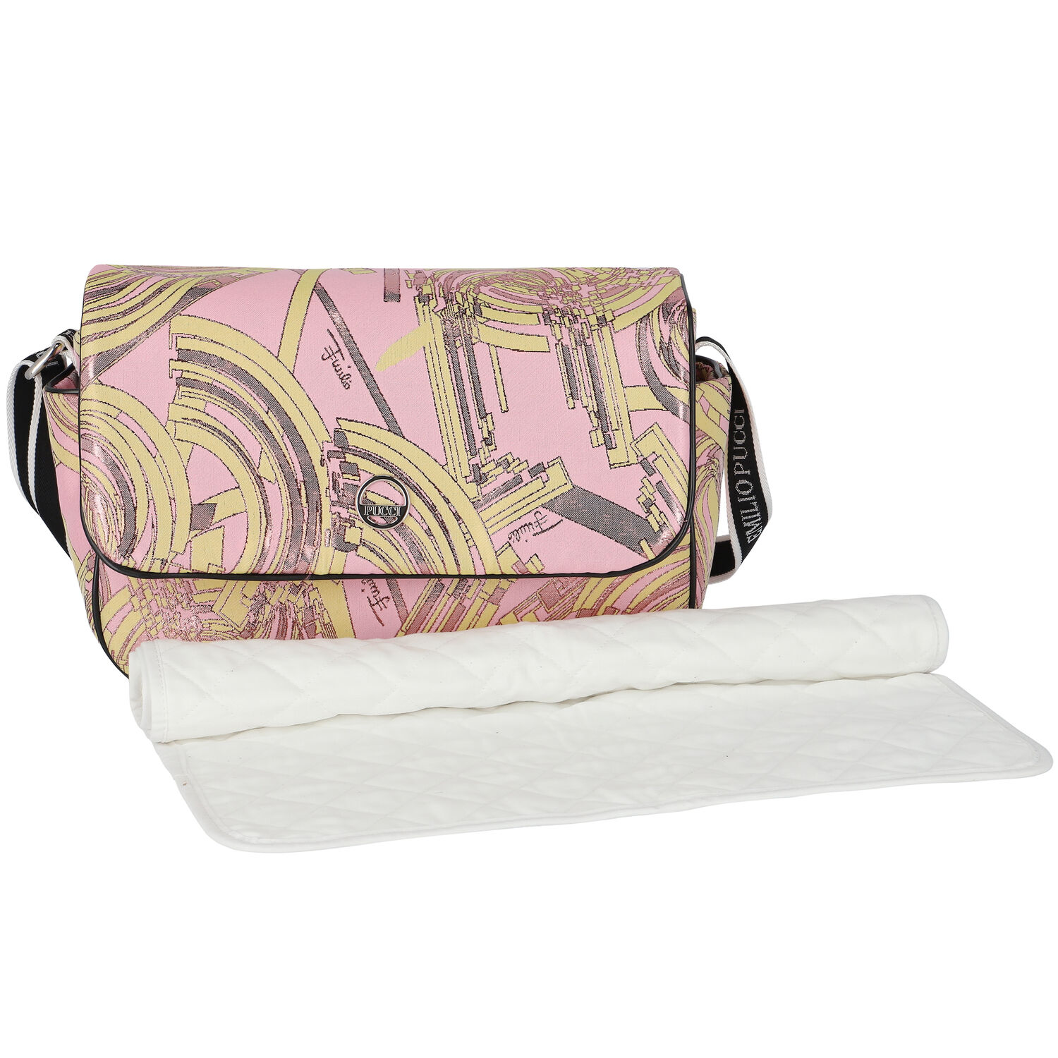 Pink & Yellow Baby Changing Bag, 1, hi-res
