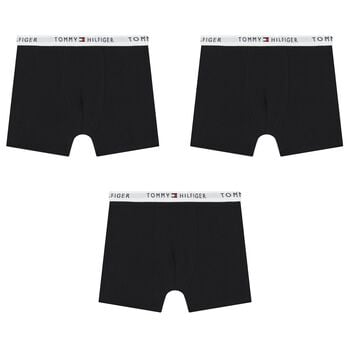 Boys Black Boxer Shorts ( 3-Pack )