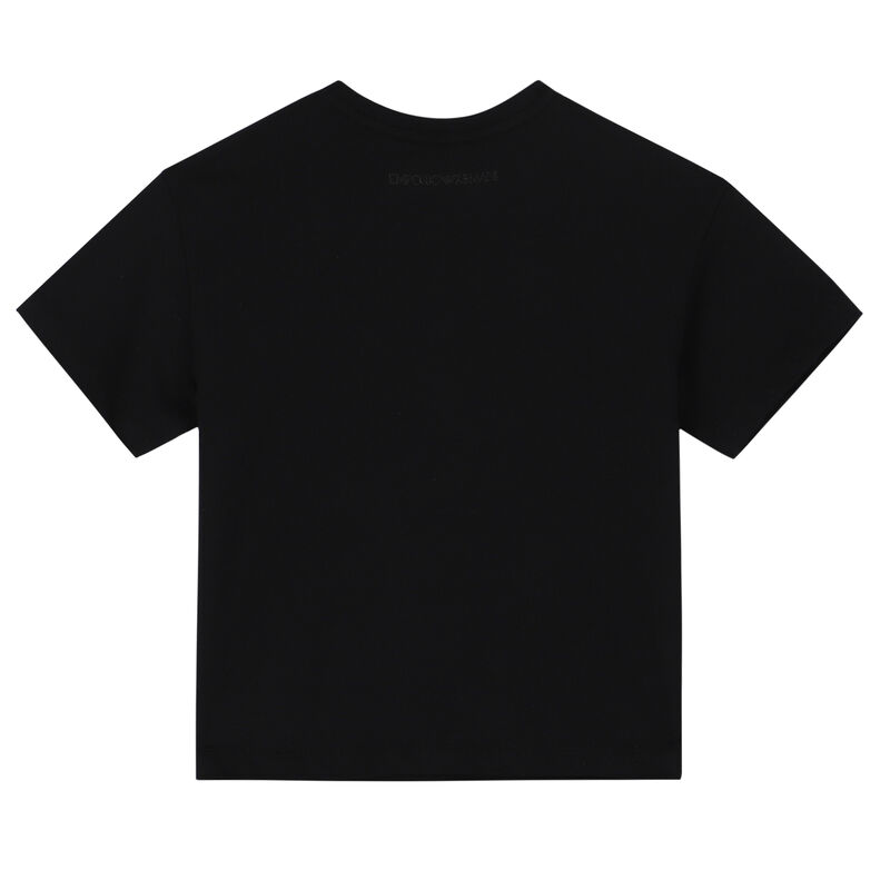 Girls Black Logo T-Shirt, 1, hi-res image number null
